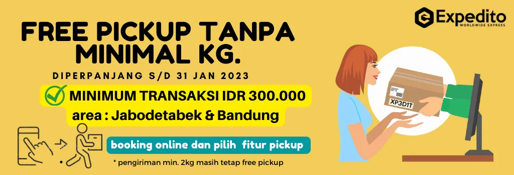 free pickup IDR 300,000